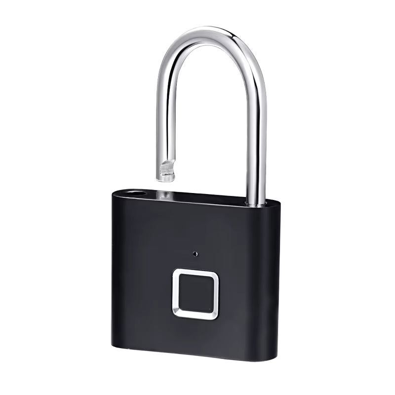 Keyless USB Charging Door Lock Fingerprint Smart Padlock Quickly Unlock Zinc Alloy Metal Self-Imaging Chip 10 Fingerprints