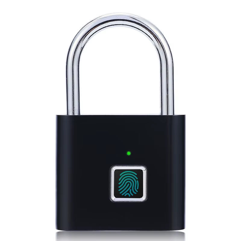 Keyless USB Charging Door Lock Fingerprint Smart Padlock Quickly Unlock Zinc Alloy Metal Self-Imaging Chip 10 Fingerprints