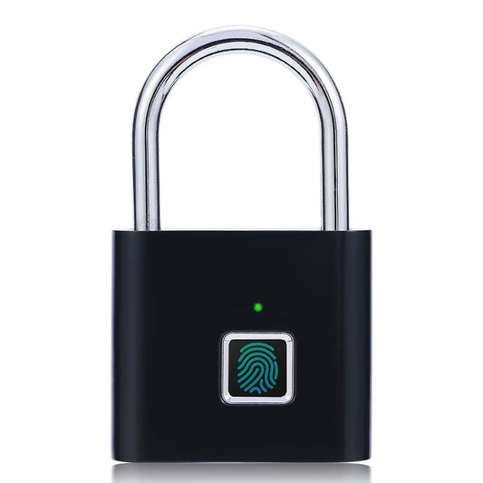 Keyless USB Charging Door Lock Fingerprint Smart Padlock Quickly Unlock Zinc Alloy Metal Self-Imaging Chip 10 Fingerprints